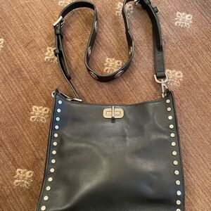 Michael Kors black leather bag.
